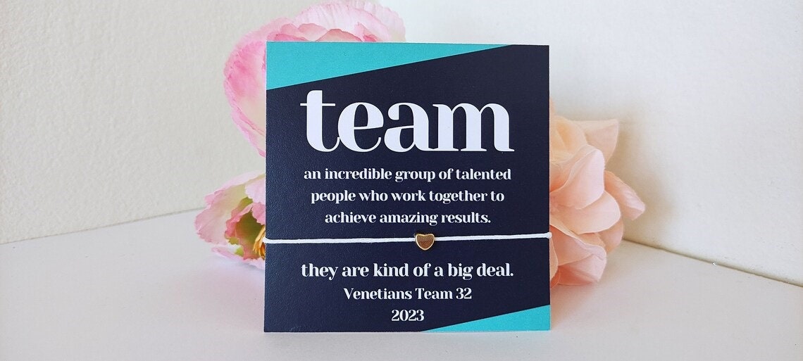Personalized Team Spirit Bracelet Cards