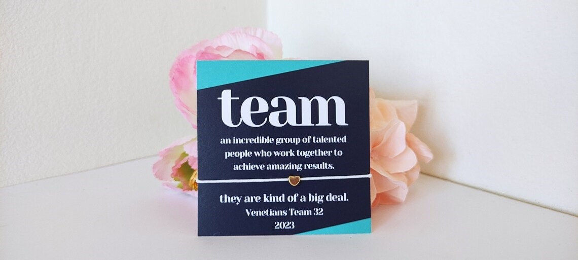 Personalized Team Spirit Bracelet Cards