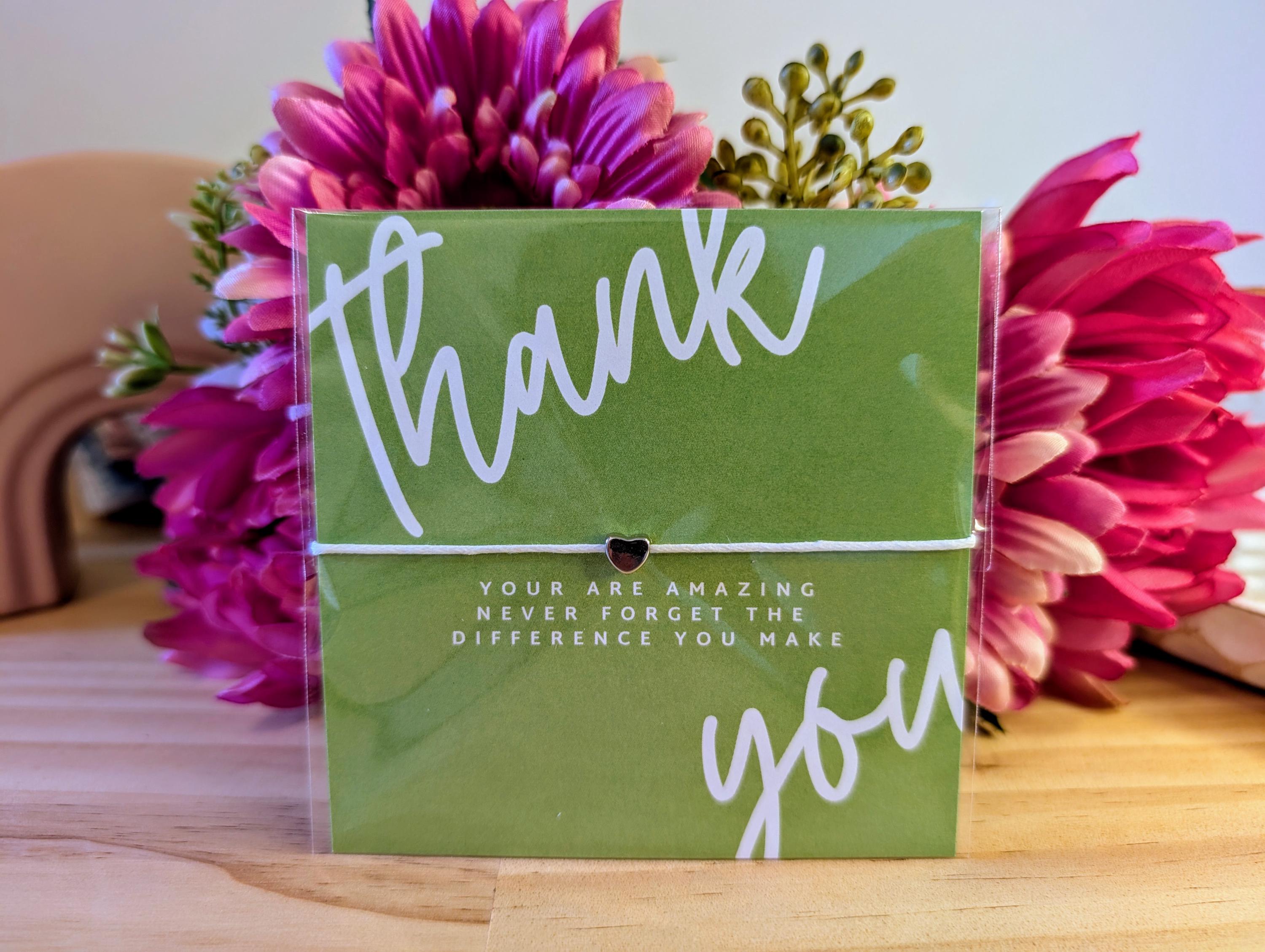 Personalized Thank You Bracelet Card