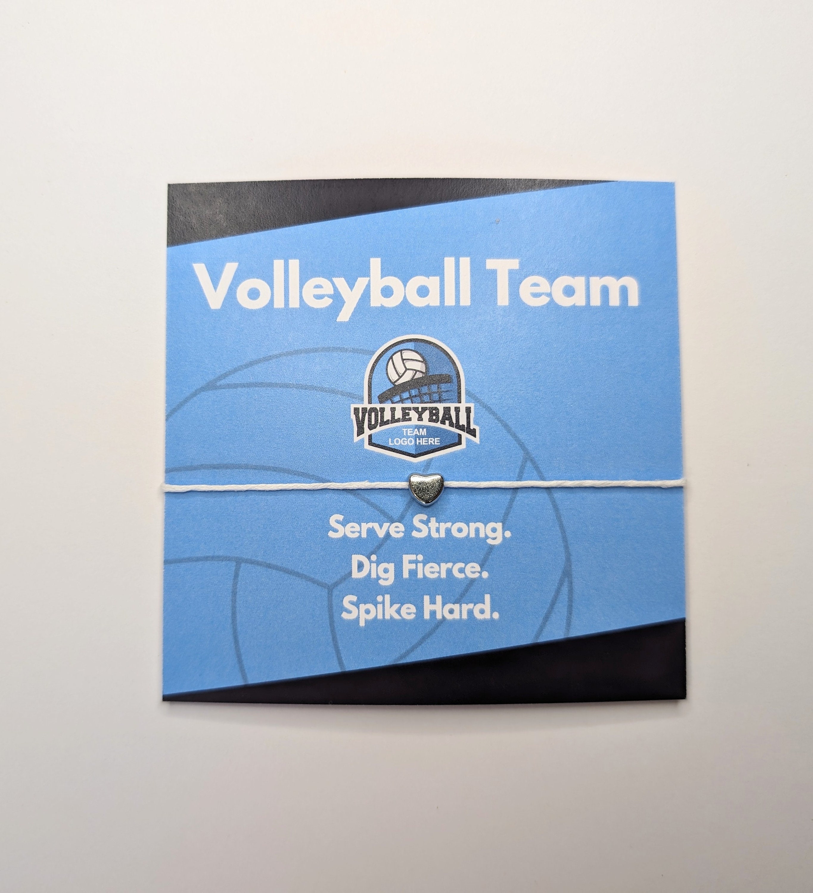 Personalized Volleyball Team Bracelet Cards