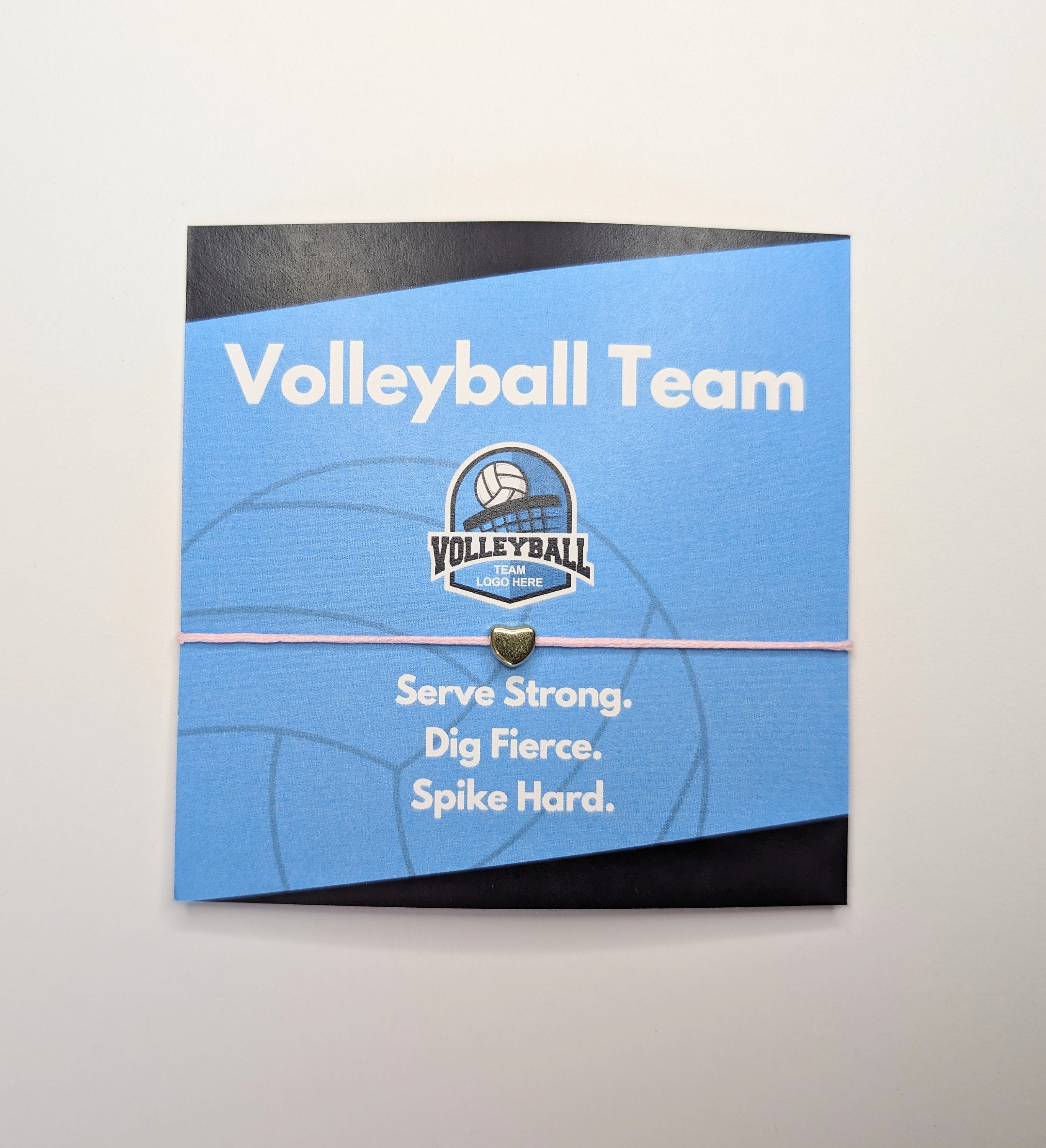 Personalized Volleyball Team Bracelet Cards