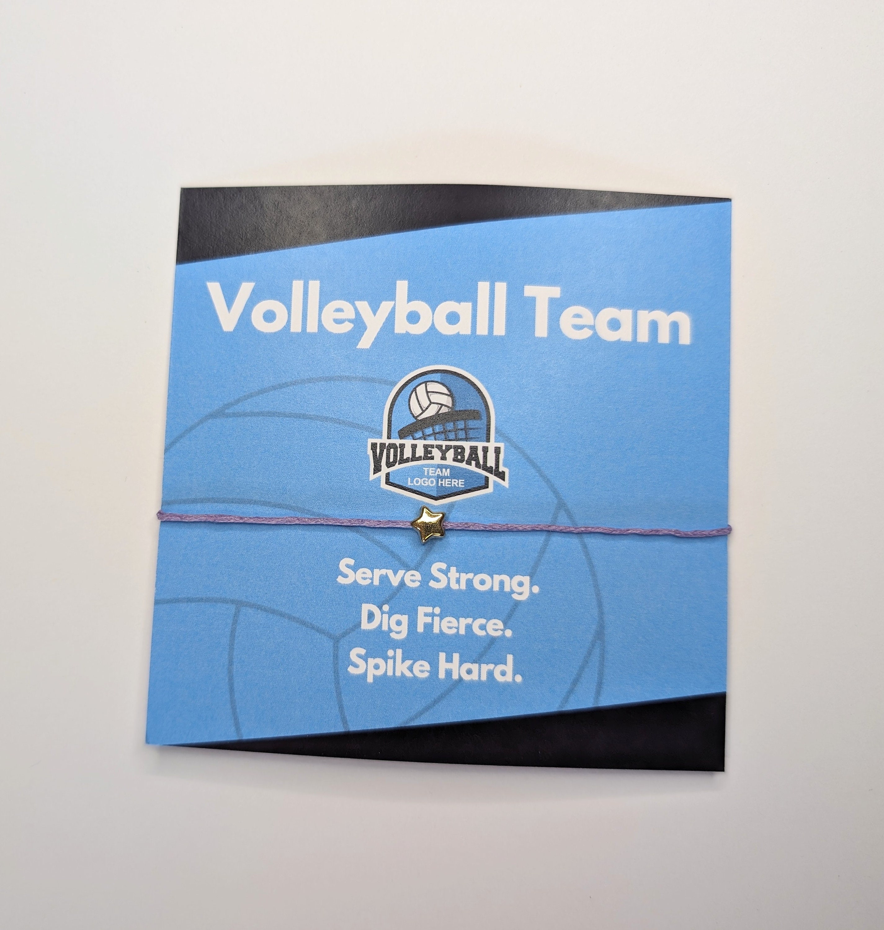 Personalized Volleyball Team Bracelet Cards