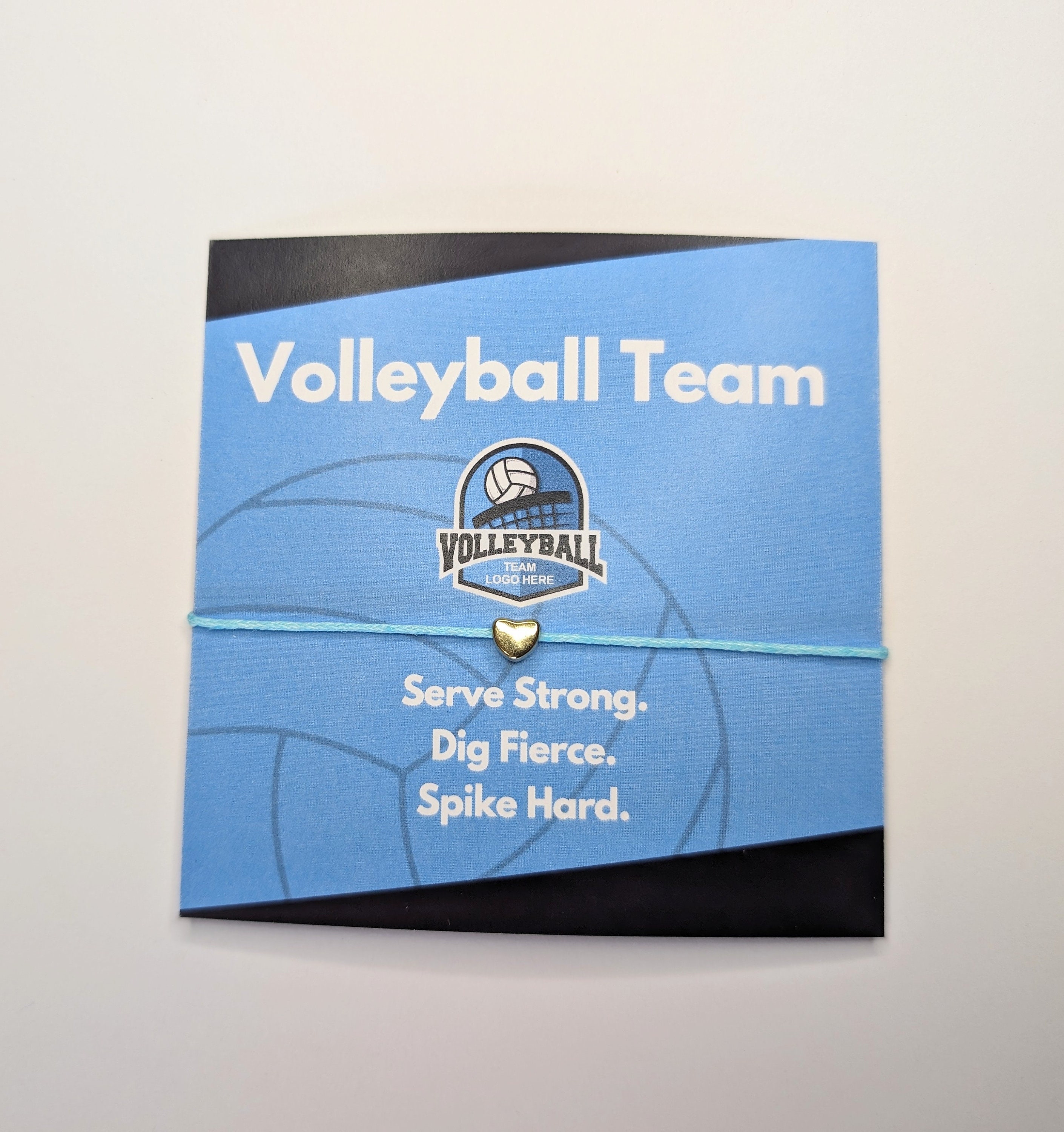Personalized Volleyball Team Bracelet Cards